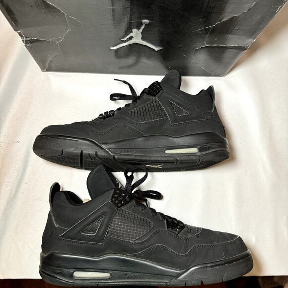 Size 12 - Nike Air Jordan 4 Retro Black Cat 2006 Men's Shoes - Picture 3 of 9